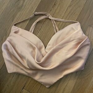 Elegant Peach Halter Top